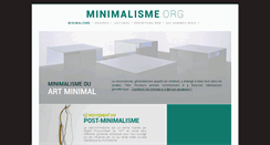 Desktop Screenshot of minimalisme.org